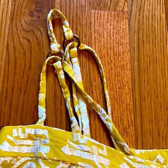 𝅺ANTHROPOLOGIE Floreat Anesu Blouse Yellow Aztec Print 100% Viscose - Picture 8 of 8